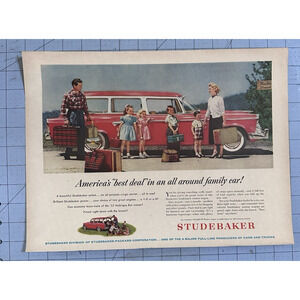 1955 Studebaker-America's Best Deal All Around Family Car Print Ad